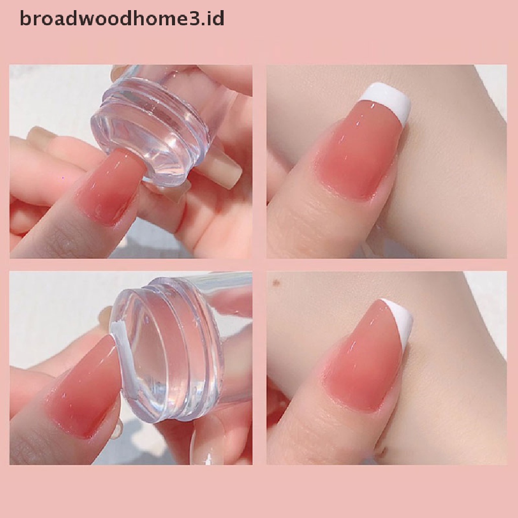 Set Stamper Scraper Bahan Silikon Jelly Bentuk Bunga Geometris Untuk Nail Art