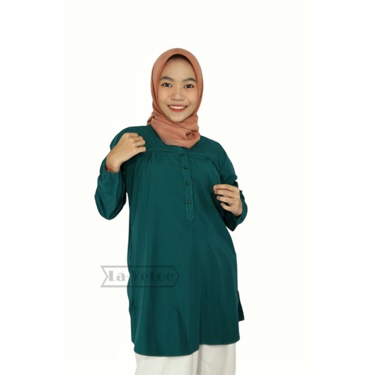 Blus polos viscose dark tosca 1691