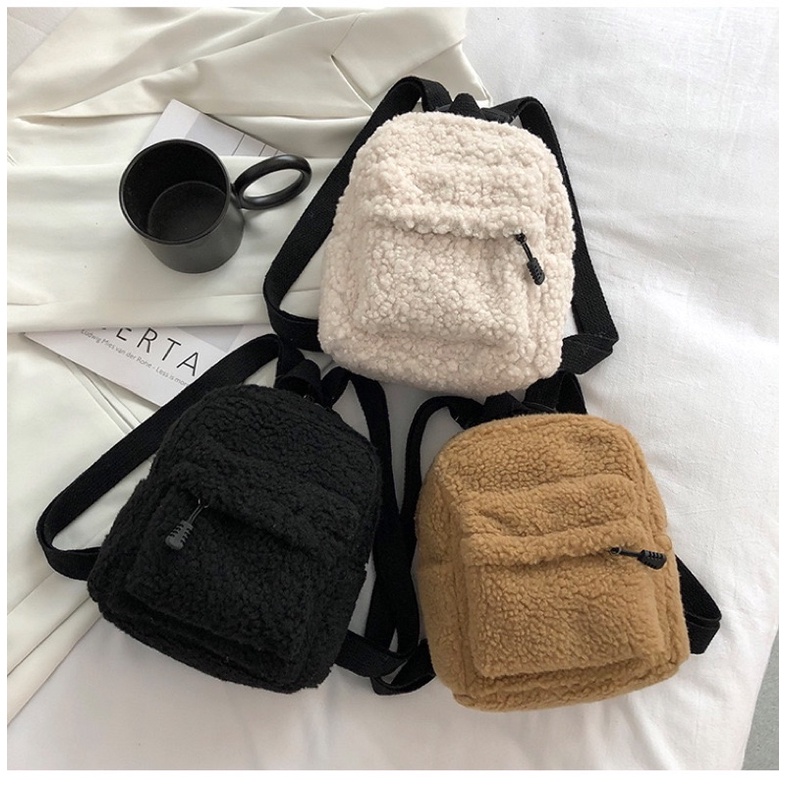 Tas Ransel Wanita Tas fashion import Tas Bulu