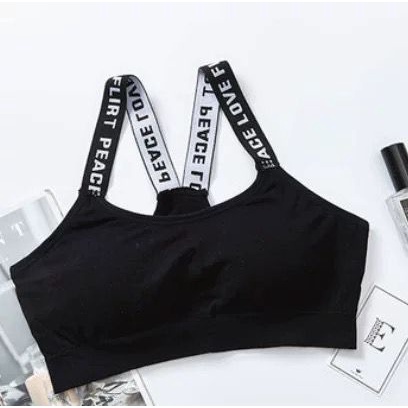 [ LINGERIE MASTER ] - (B-26) BH Sport Bra Push Up Gym Fitness Zumba Jogging BH-B-26 Hitam