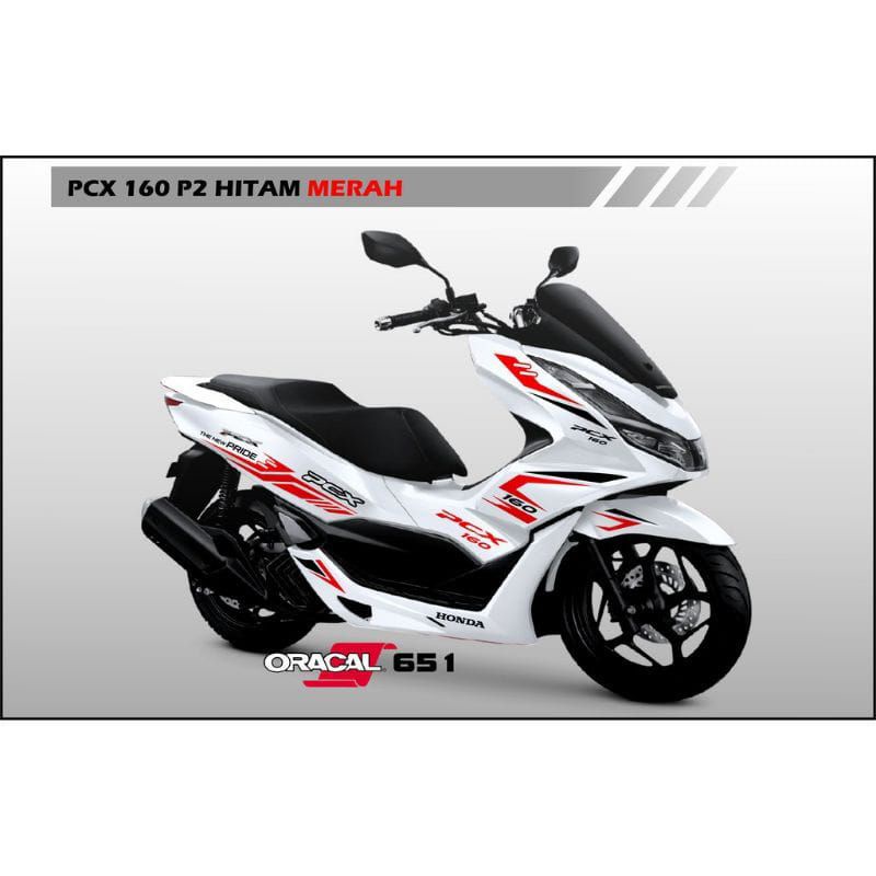 STRIPING STICKER MOTOR HONDA PCX KHUSUS WARNA PUTIH