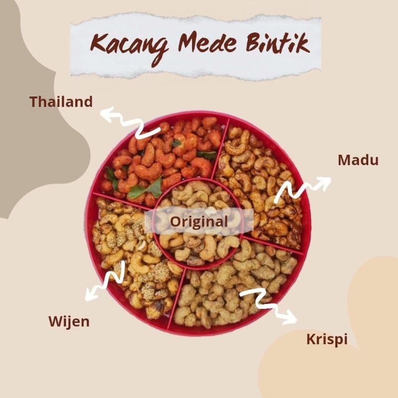 

kacang mede premium TRAY (5RASA)