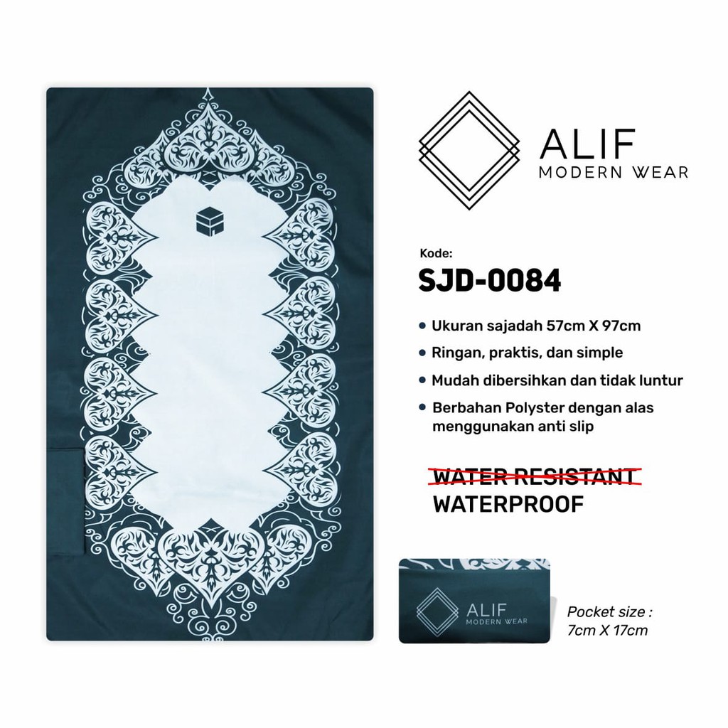 ALIF SAJADAH TRAVEL / SAKU / PORTABLE / WATERPROOF ( ALIF MODERN WEAR SJD-0084 )