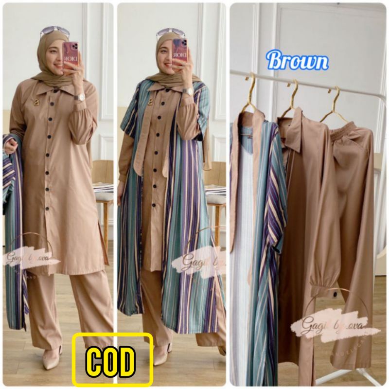 BAJU SETELAN STELAN WANITA FASHION MUSLIM SAHIYANA ORI GAGIL BY OVA ORIGINAL