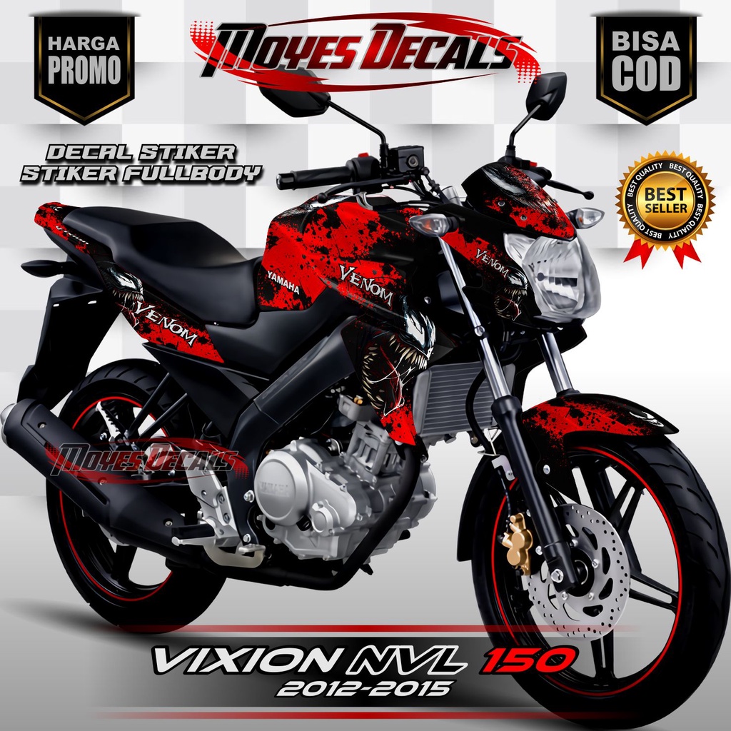 Decal Sticker Variasi Fullbody New Vixion Lighting - Dekal Stiker Vixion NVL - Stiker Motor Vixion N
