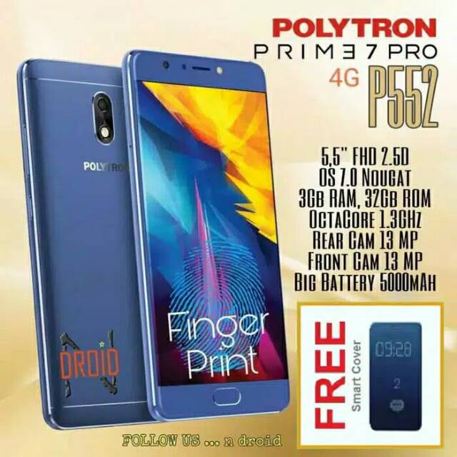 Polytron prime 7 pro p552 android 4G 5,5 RAM 3Gb ROM 32Gb