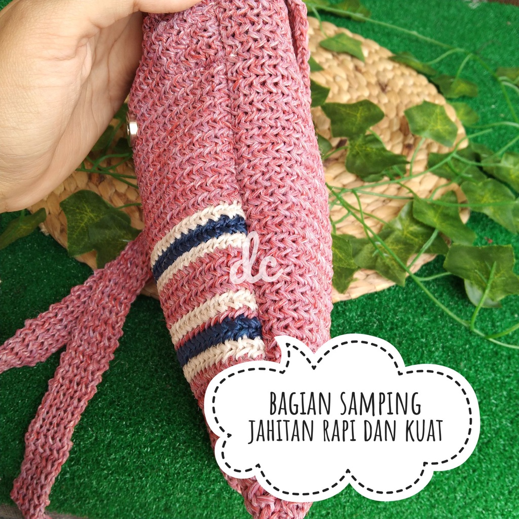 Tas rajut hp murah // tas hp rajutan cantik // oleh-oleh rajutan bandung // slingphone rajut pita