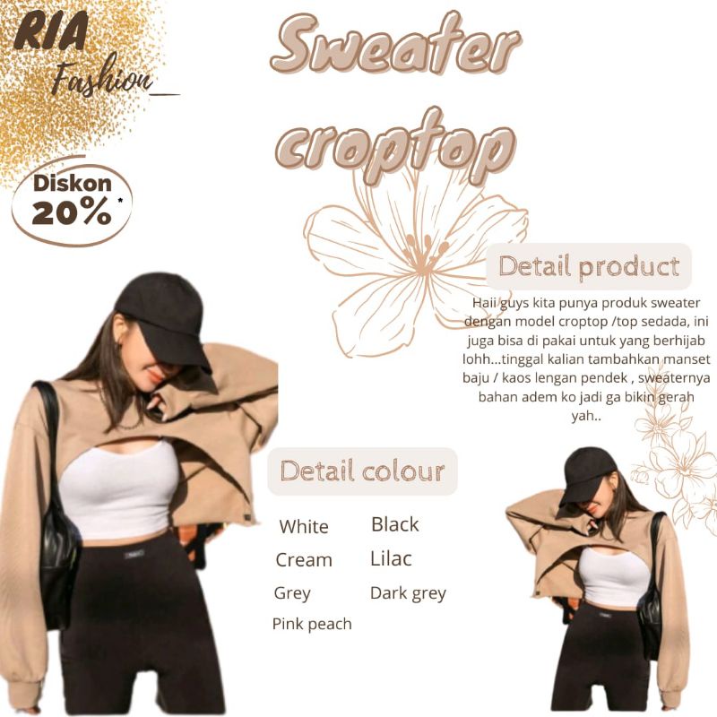 SWEATER CROP SWEATER CROP TOP SEDADA