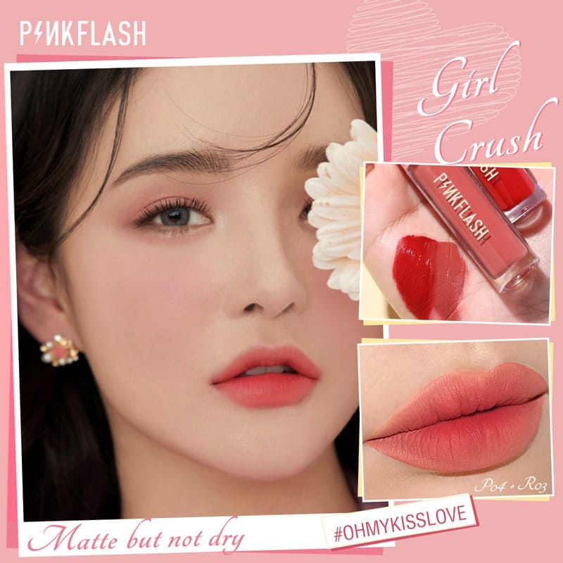 PINKFLASH LIPSTICK MATTE LIPCREAM/LIPMATTE PINK FLASH ORIGINAL