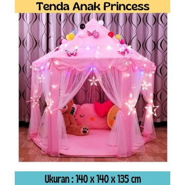 TENDA BERMAIN ANAK CAMPING LIPAT PRINCESS INDOOR OUTDOOR