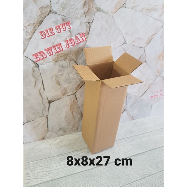 

Kardus / Box / uk. 8x8x27 cm / karton packing polos baru ST