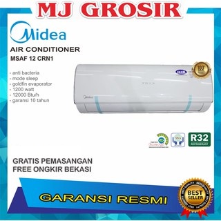 AC MIDEA MSAF 12 CRN 1.5PK + PASANG R32 STANDARD SUPER COOL