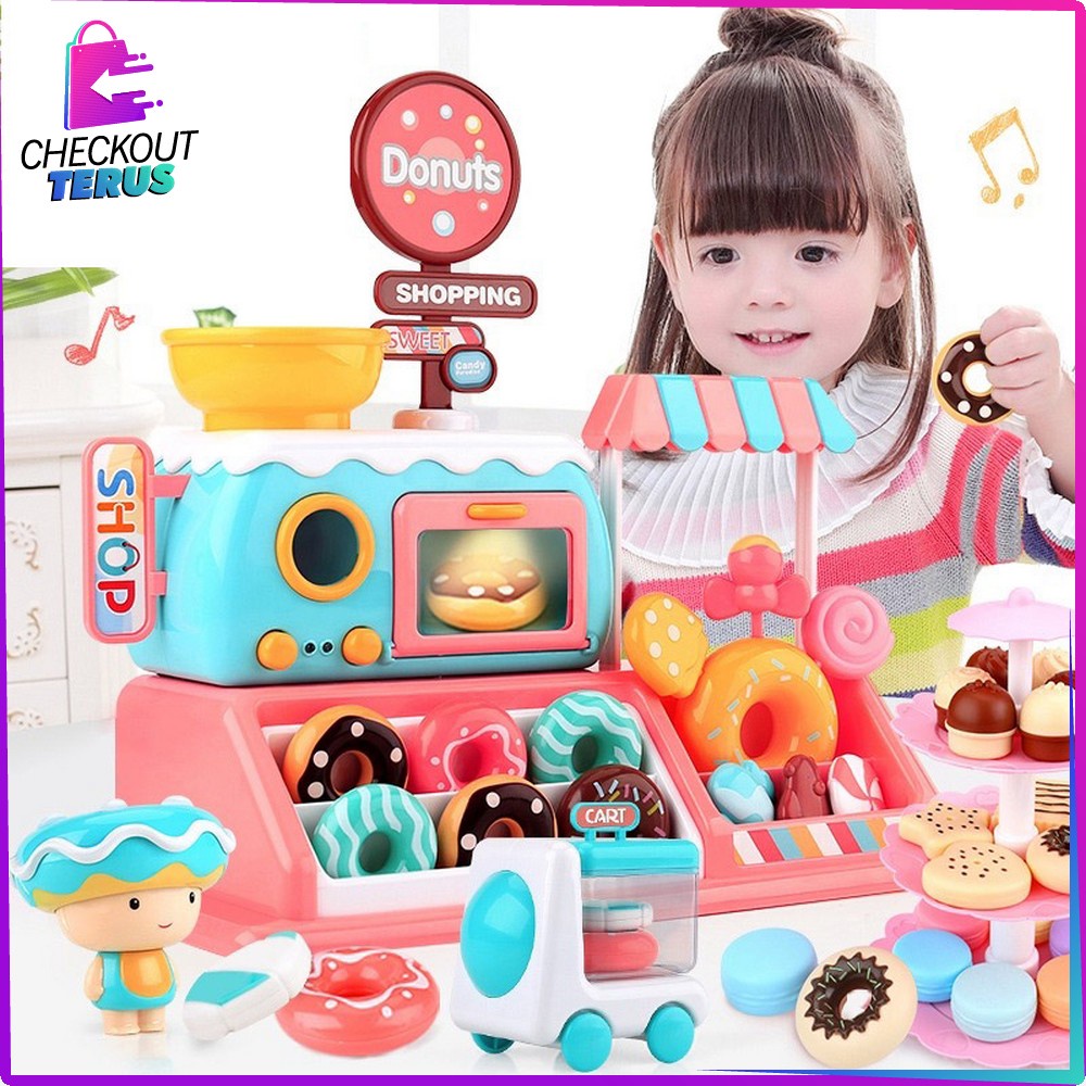 CT M29 Mainan Edukasi Anak Toko Donat 999-82 Mainan Dapur Anak Jualan Roti Donut bisa Untuk Hadiah Ultah