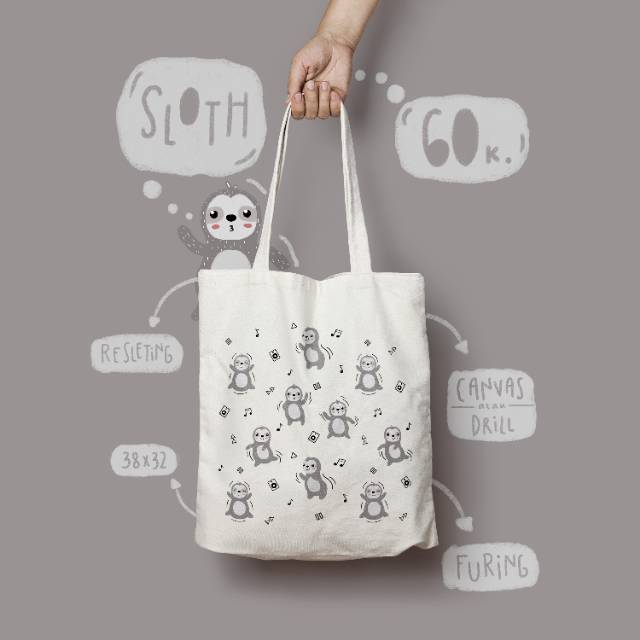 TOTEBAG SLOTHS / TOTEBAG CUSTOM / TOTEBAG CANVAS