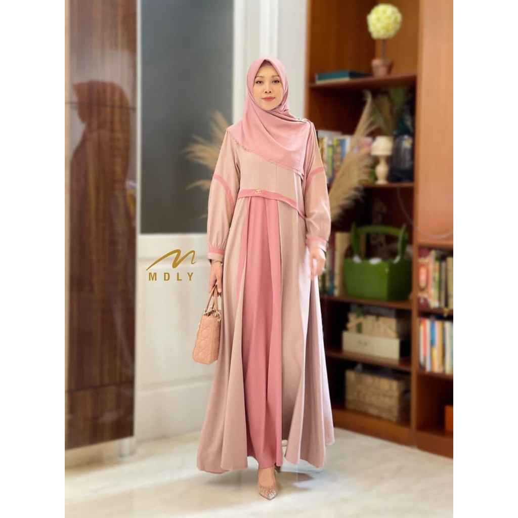 Fashion Muslim Dress Syari Gamis Muslim Terbaru Bahan Premuim Baju Wanita Muslimah Velina dress by M