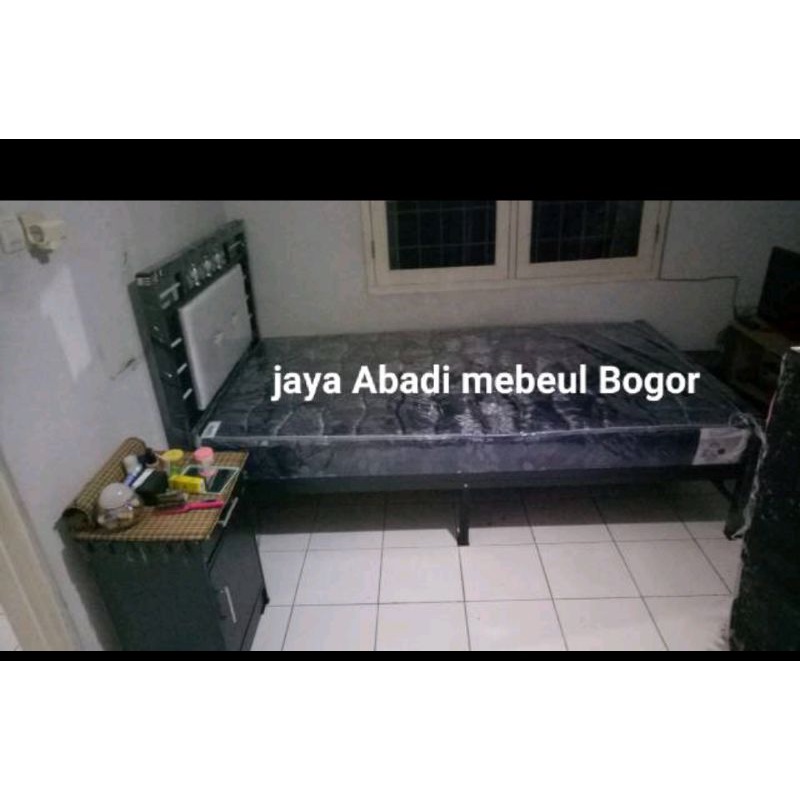 Ranjang besi 120x200 set Busa lotus rebonded