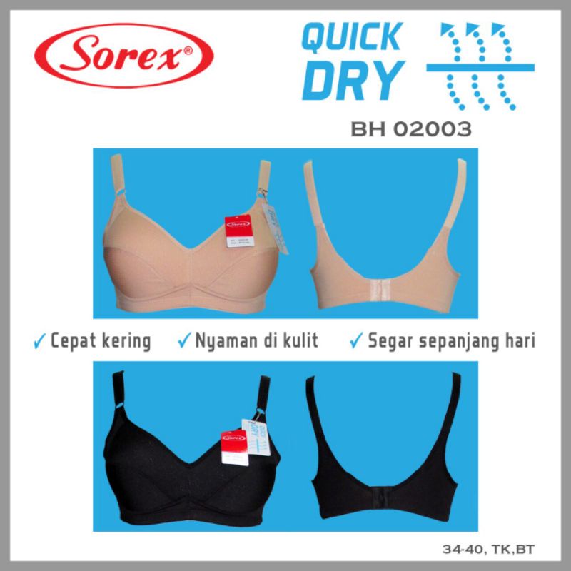 Bra Sorex 02002 (32-38) dan 02003 (34-40)