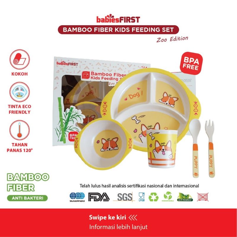 Babiesfirst Bamboo Feeding Set Zoo