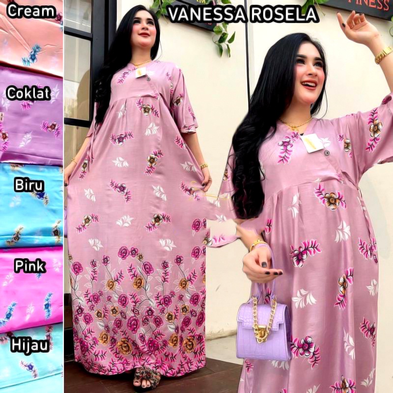 BATIK WANITA KEKINIAN DASTER DRESS RAYON VANESSA KIMONO DIFARINA SULTAN MIRNA ADEL JUMBO PANJANG SEMATA KAKI BUMIL BUSUI MURAH ADEM-KIMONO PJ ROSELA