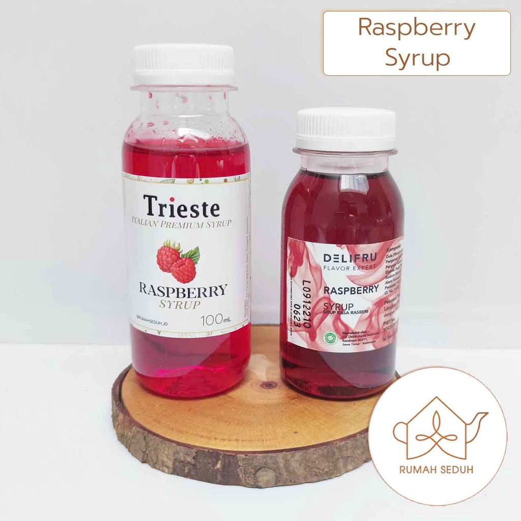 

100mL Trieste Raspberry Syrup - Delifru Sirup Buah Rasberi Raspberi Beri