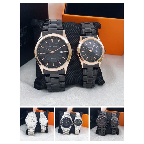 Jam Tangan Fashion Couple Analog Jonas Jasmin JJ 3109 Rantai Original