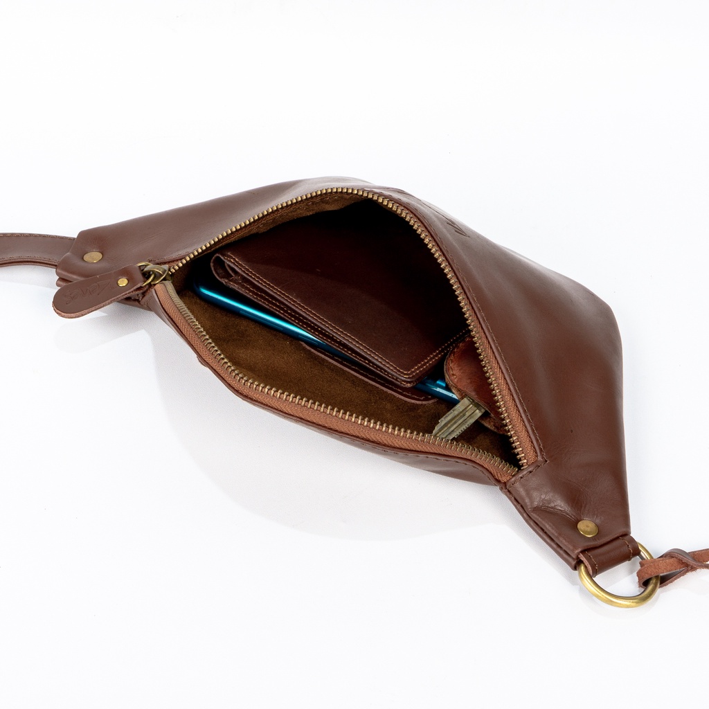 Kenes Leather Tas Pinggang Waist Bag Kulit Asli Premium KENAN SMALL Pullup