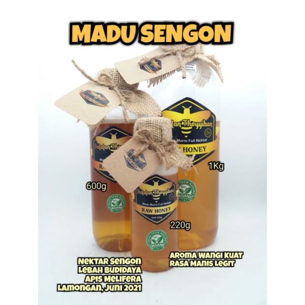

Madu Murni Sanad Melifera Nektar Bunga Sengon Halalan Thoyyiban 1000gr