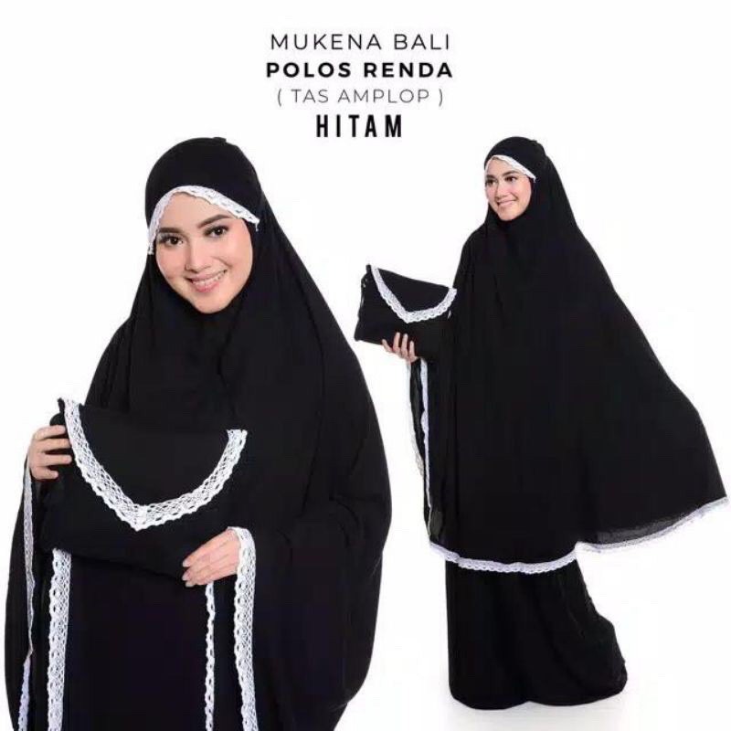 Mukenah Polos Renda Hyget / Mukenah Bali terbaru