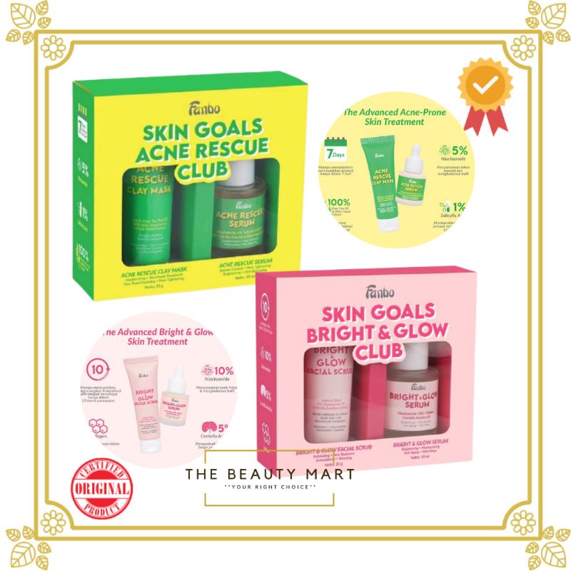 Fanbo Skin Goals Kit 2EA | Acne Rescue Club | Bright &amp; Glow Club