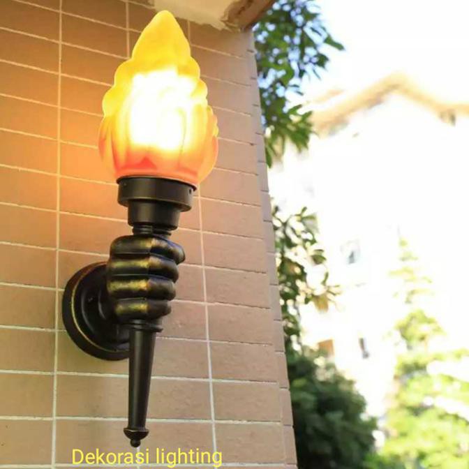 Sale L1001 Lampu Dinding Taman Pila Api Obor Waterproof Vintage Hias