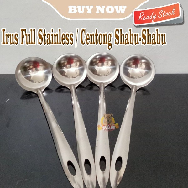 Irus FULL Stainless Steel ANTI KARAT 90cc sendok shabu2 centong kuah