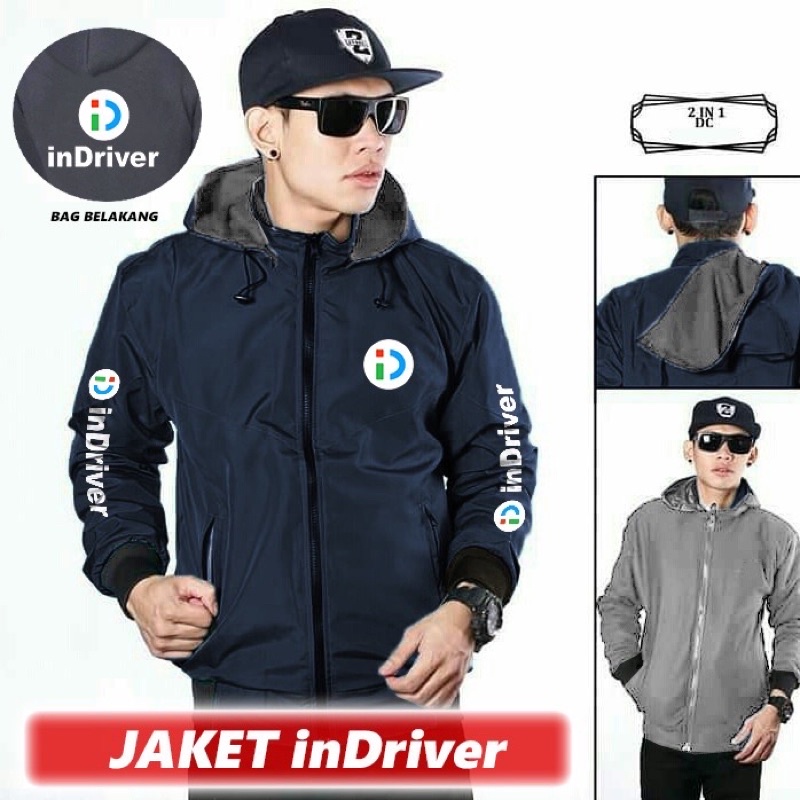 JAKET INDRIVER / JAKET TERBARU DRIVER OJEK ONLINE OJOL BOLAK BALIK