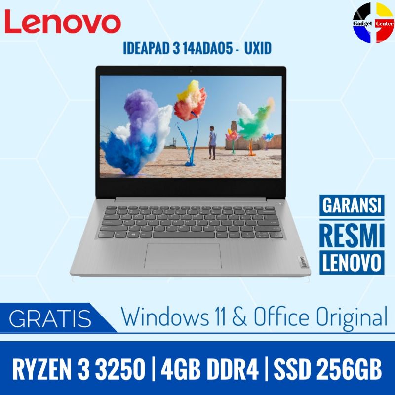 PROMO LENOVO IP 3 UXID|RYZEN 3-3250|4GB|SSD 256 GB|WIN 11 + OHS|RESMI