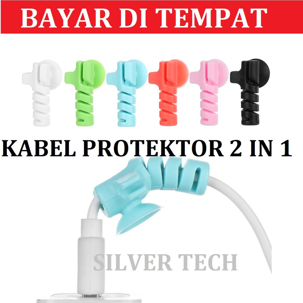 Kabel Protektor Aneka Warna 2 in 1  | Cable Protektor Aneka Warna 2 in 1