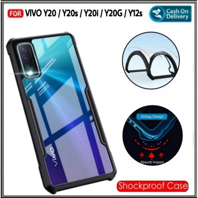 Case Vivo Y75 5G V21 4G 5G V21E Y73 Y50 Y30 Y30i Y30s Y21 Y21s Y33s Y51 Y51A Y53s Y91 Y93 Y95 Y91C Y20 Y20i Y20s Y20sG Y12s V20 SE Y12 Y15 Y17 Y19 Y15s V19 S1 Pro Hard Soft Fusion Armor Shockprooft TPU HD Trasnparan Acrylic Casing HP Cover + Ring Holder