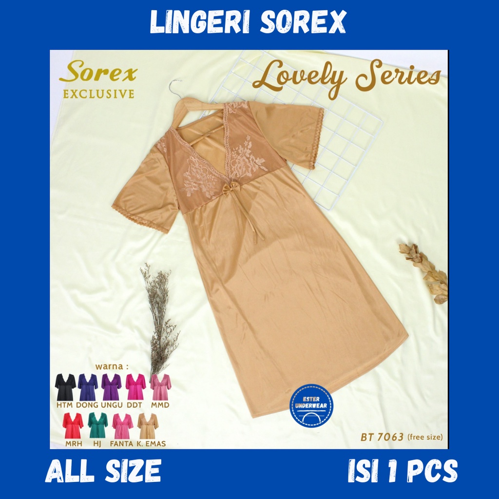 Baju Tidur Wanita Satin Lingerie Sorex Exclusive BT 7063