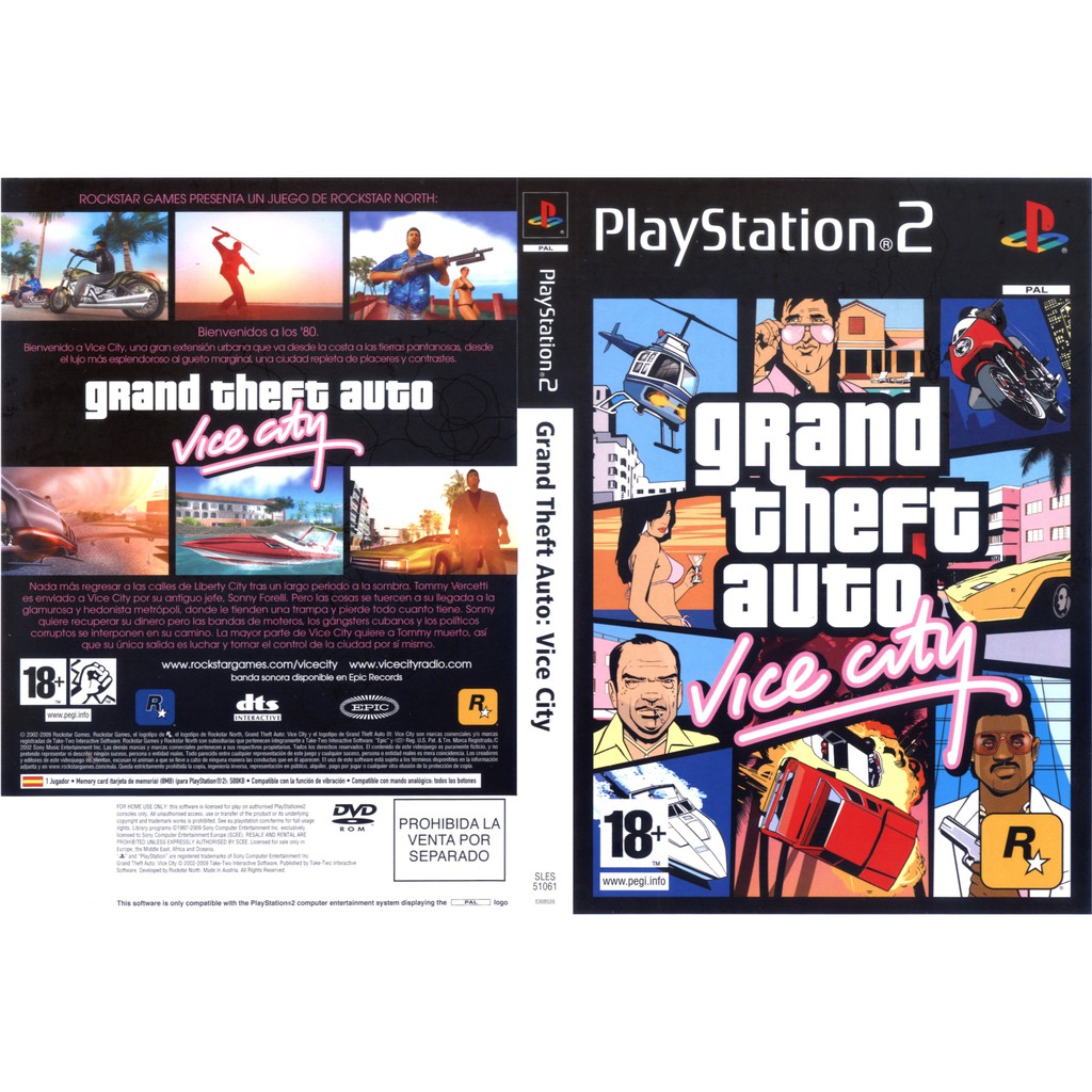 Kaset PS2 GTA Vice City