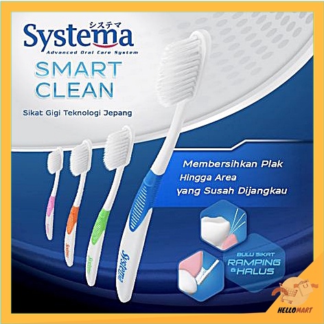 ORIGINAL SYSTEMA Sikat Gigi Smart Clean / SYSTEMA Toothbrush / HELLOMARTID