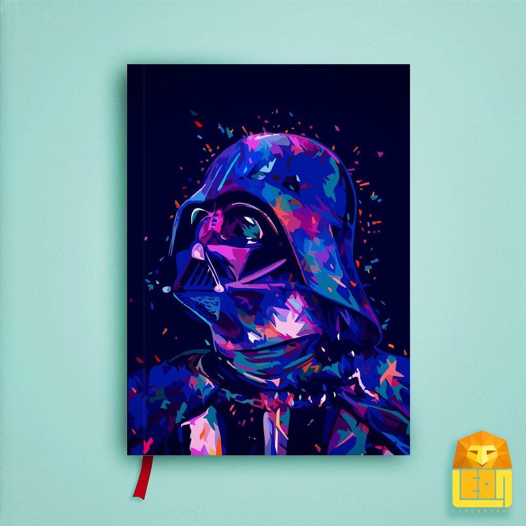 Buku Catatan Notebook Notes Planner Journal Agenda, Polos dan Dotted Darth Vader-1