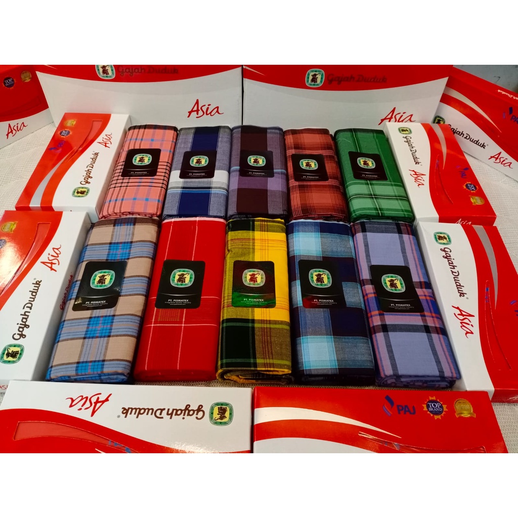 SARUNG GAJAH DUDUK ASIA / SARUNG GAJAH DUDUK ASIA MOTIF KOTAK