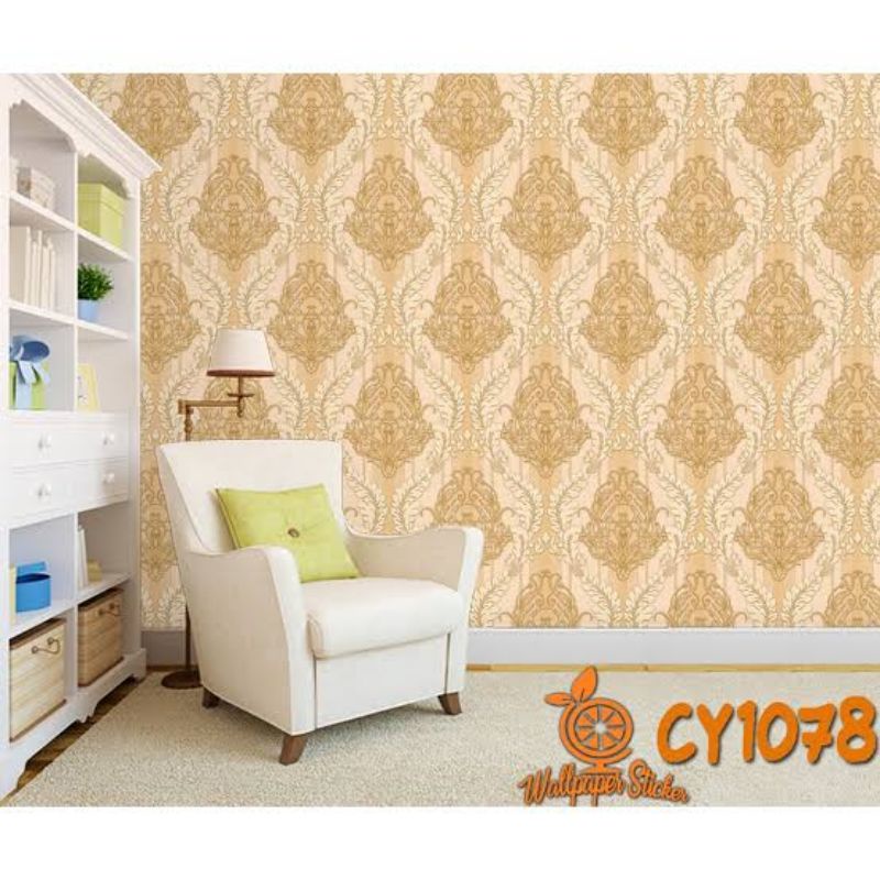 wallpaper motif batik garis mewah elegan