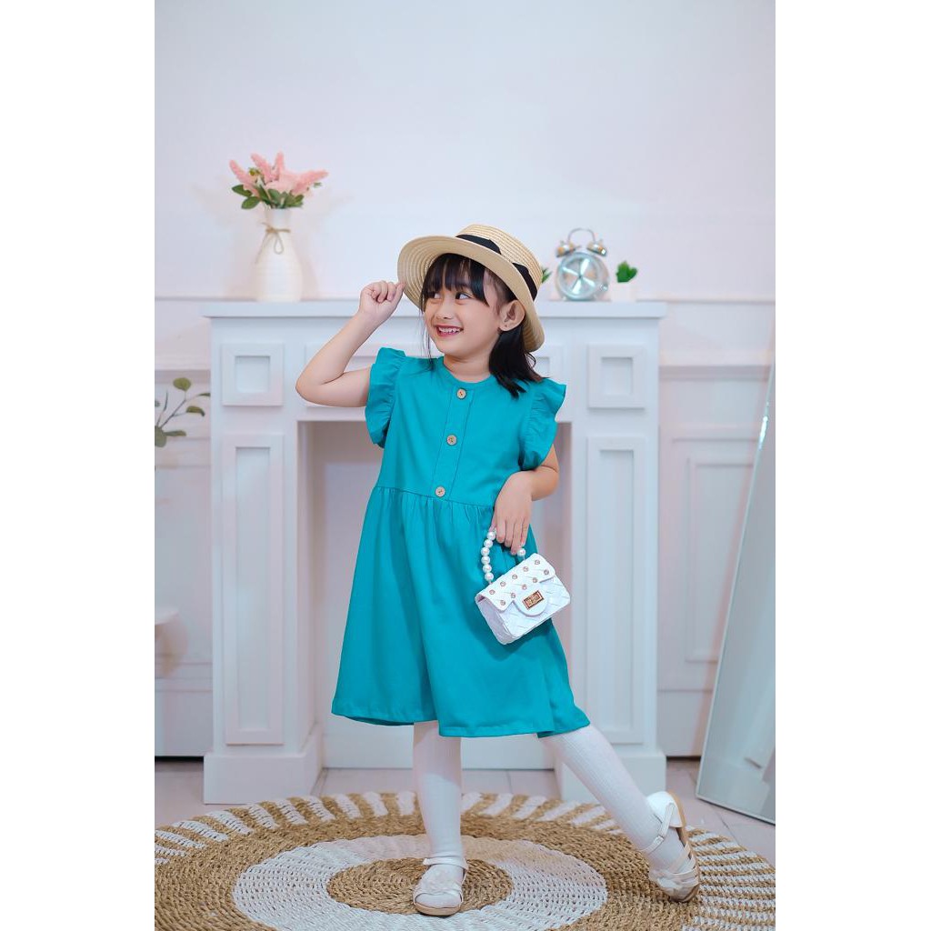 Dress Lily Dress Anak Bahan Kaos Neeca Kiddos Dress Anak Murah Size 1-5 Tahun