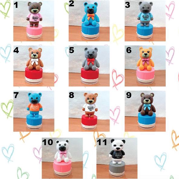 

Custom Stamp / Stempel Nama Anak Karakter Teddy Bear
