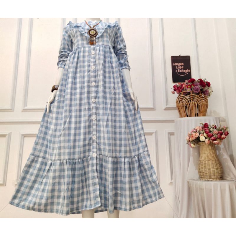 Gamis kotak kotak jumbo