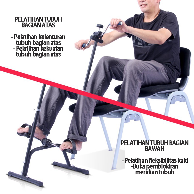 latihan rehabilitasi Sepeda Statis - Olahraga Gym Fitness / Terapi Kaki dan Tangan Penderita Stroke dllE - Classic Collection