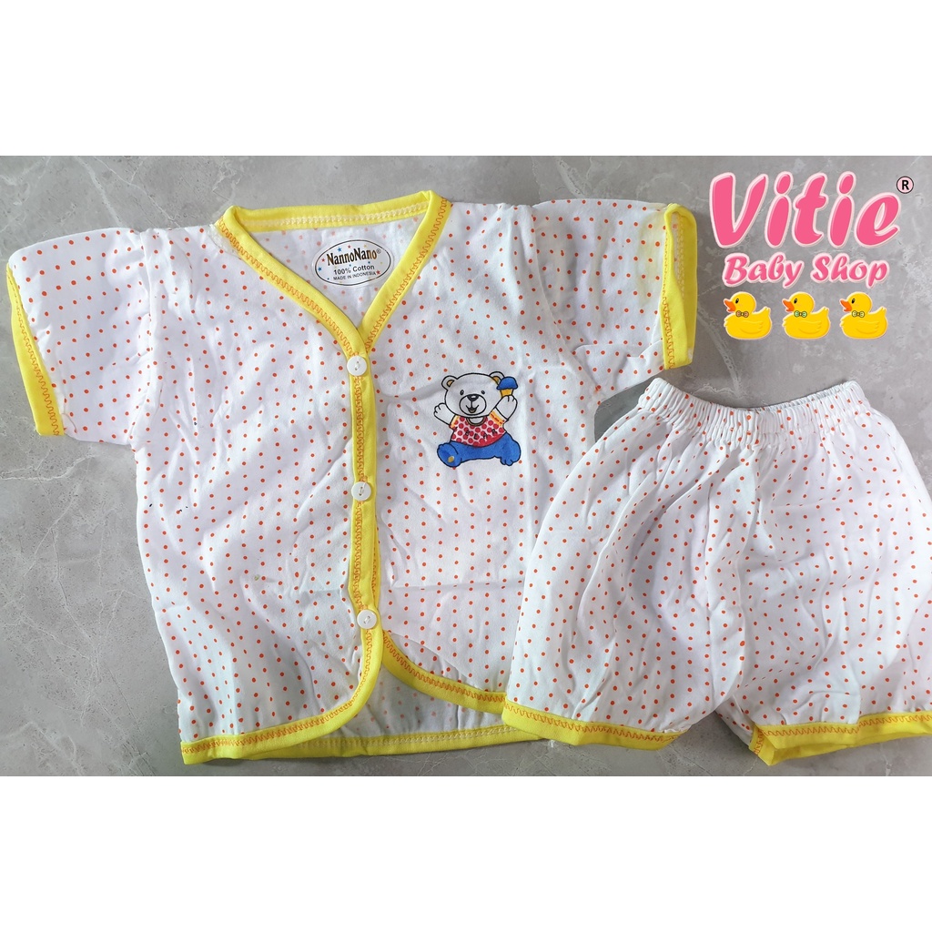 Setelan newborn 0-6 bulan / Setelan newborn pendek / Baju set newborn lengan pendek/ Baju set bayi /