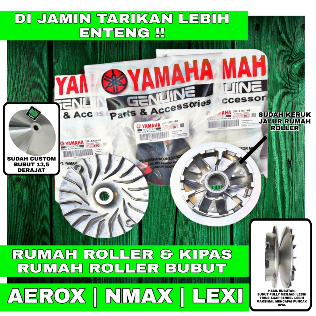 PROMO PAKET KIRIAN RUMAH ROLLER NMAX PULLEY CUSTOM AEROX RACING BUBUT ROLLER RACING NMAX RUMAH ROLLE