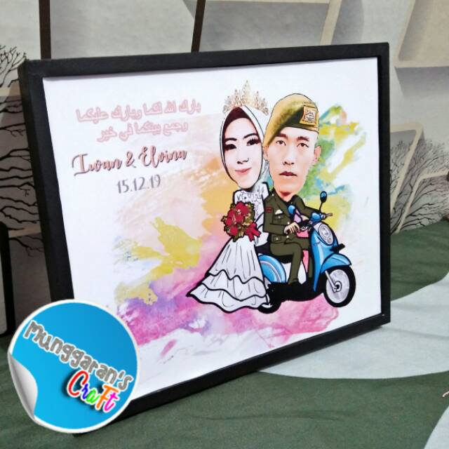 Hadiah Figura kayu 16r Karikatur Cetak