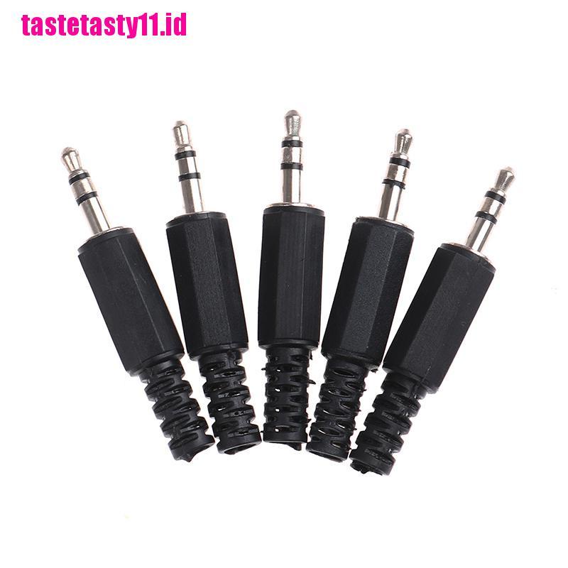 Konektor Jack Audio Male Mono Stereo 3.5mm 3 Tiang Untuk Headphone