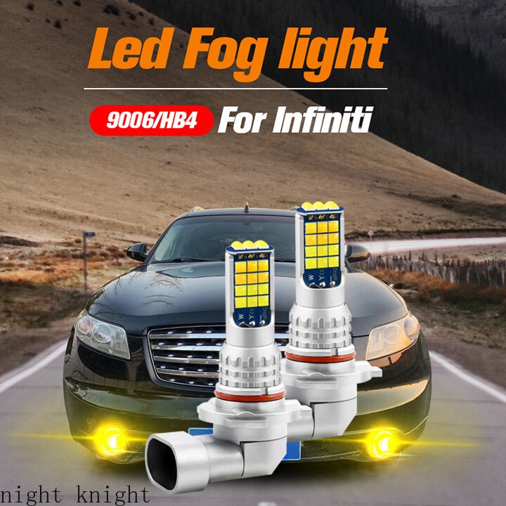 2pcs Lampu Kabut LED Untuk Infiniti FX35 FX45 G35 9006 2003 2004 2005 2008 2009